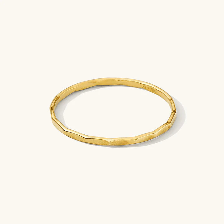 Hammered Skinny Ring – 14k Gold-Filled