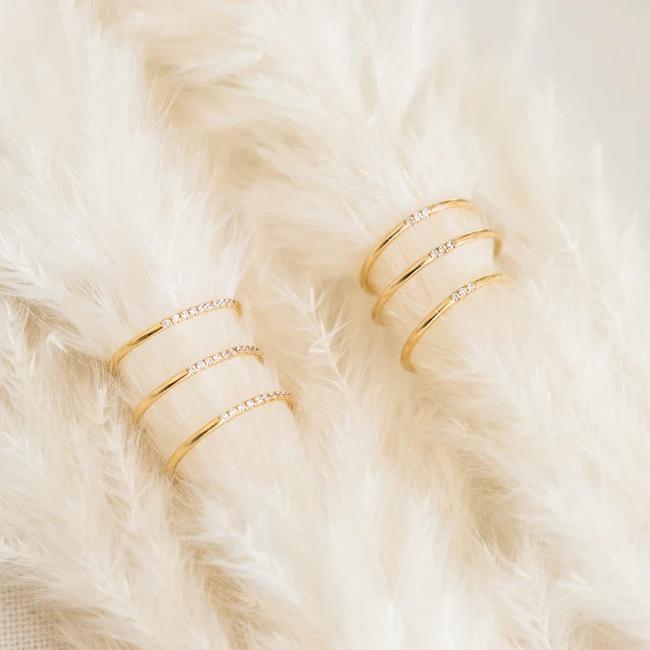 Pavé CZ Stacking Ring – 14k Gold-Filled
