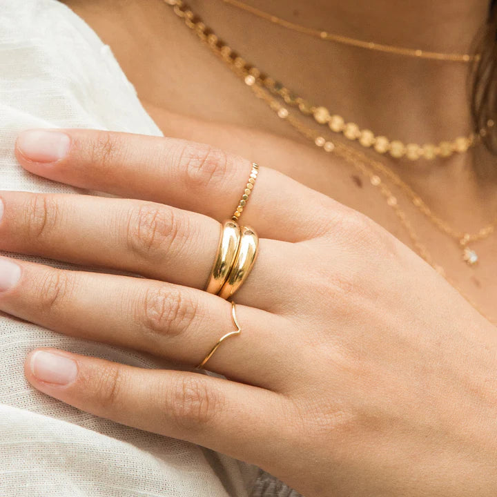 Chevron Stacker Ring – 14k Gold-Filled