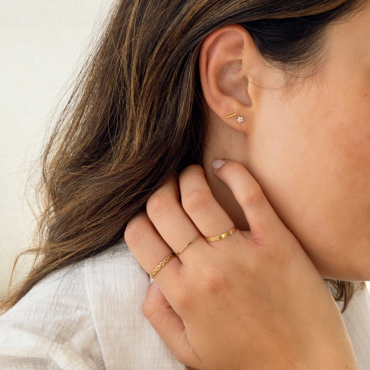 Hammered Skinny Ring – 14k Gold-Filled