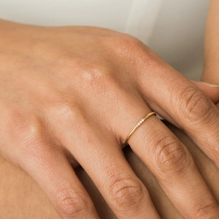 Pavé CZ Stacking Ring – 14k Gold-Filled