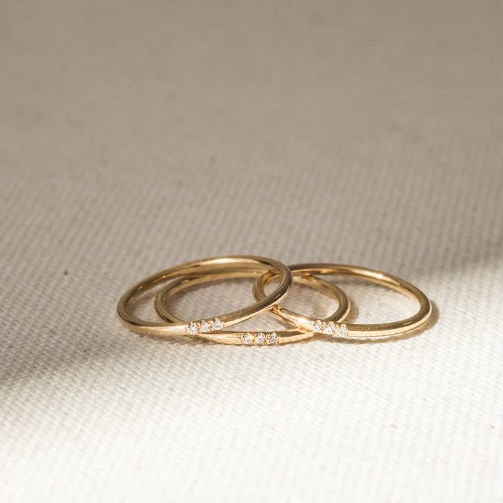 Pavé CZ Stacking Ring – 14k Gold-Filled