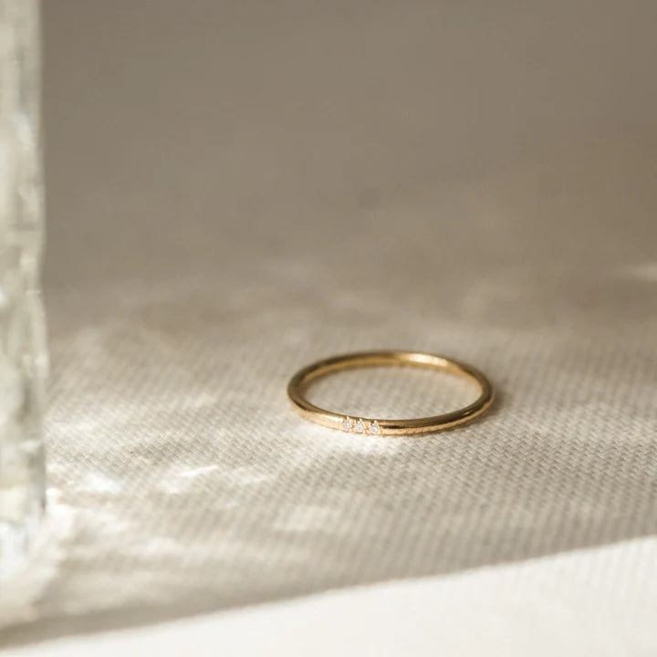 Pavé CZ Stacking Ring – 14k Gold-Filled