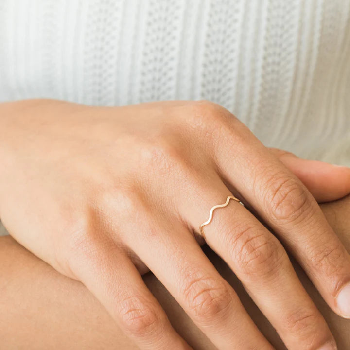 Wave Stacker Ring – 14k Gold-Filled