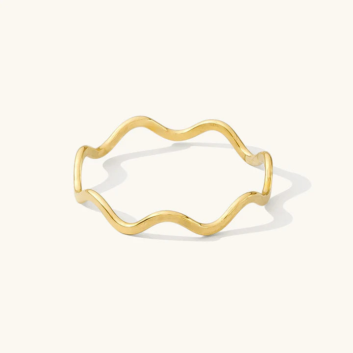Wave Stacker Ring – 14k Gold-Filled
