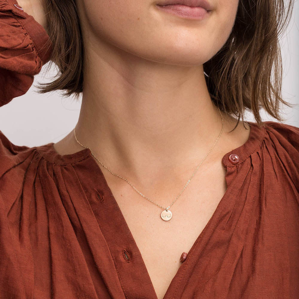 Boob Stamped Necklace
