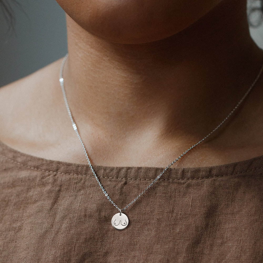 Boob Stamped Necklace