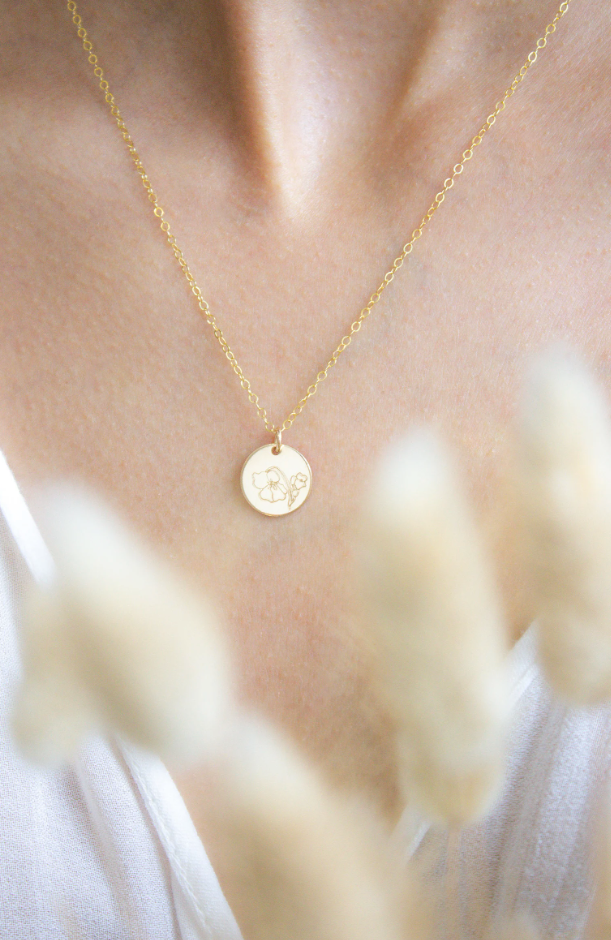 Birth Flower Necklace