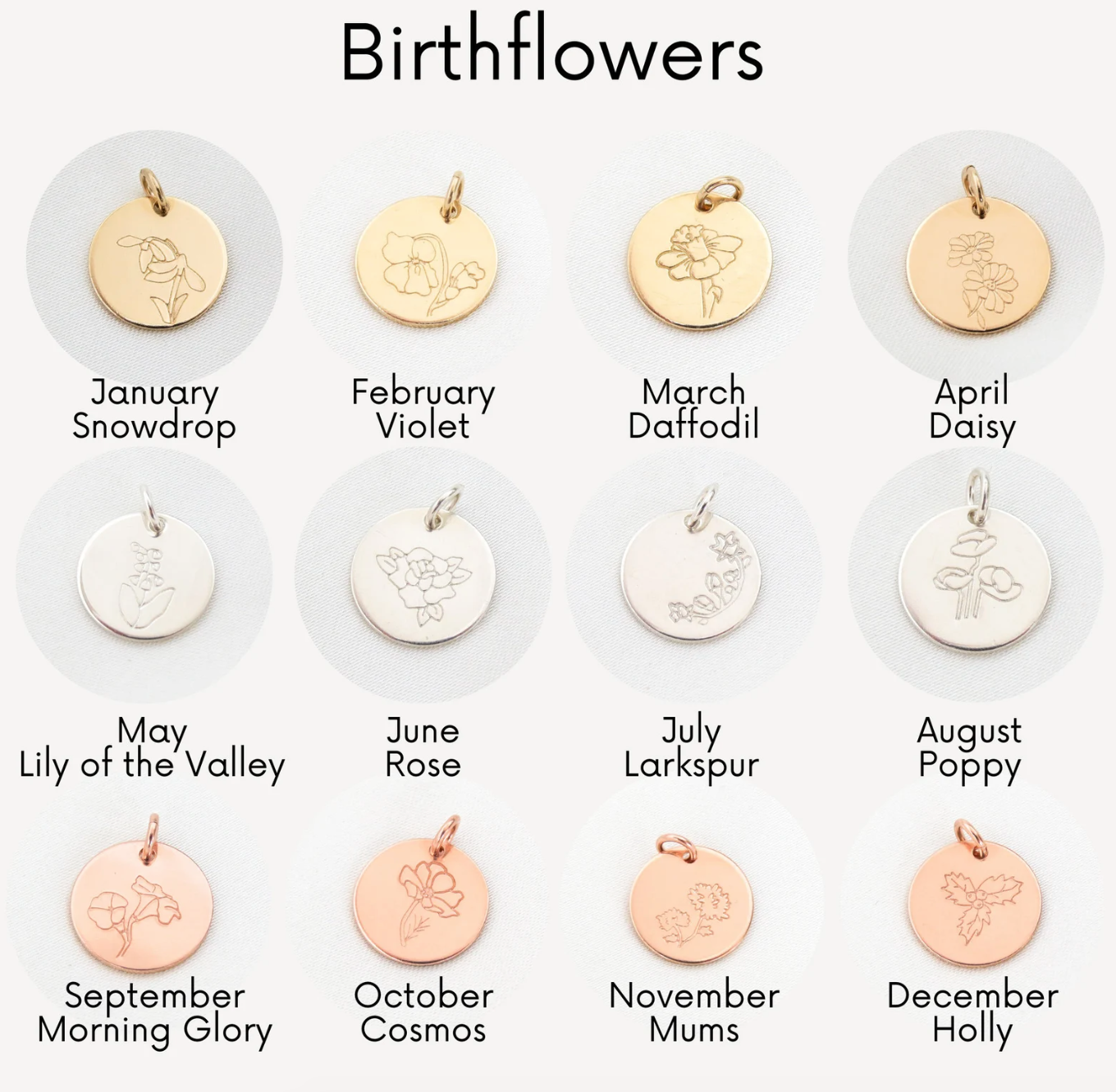Birth Flower Necklace