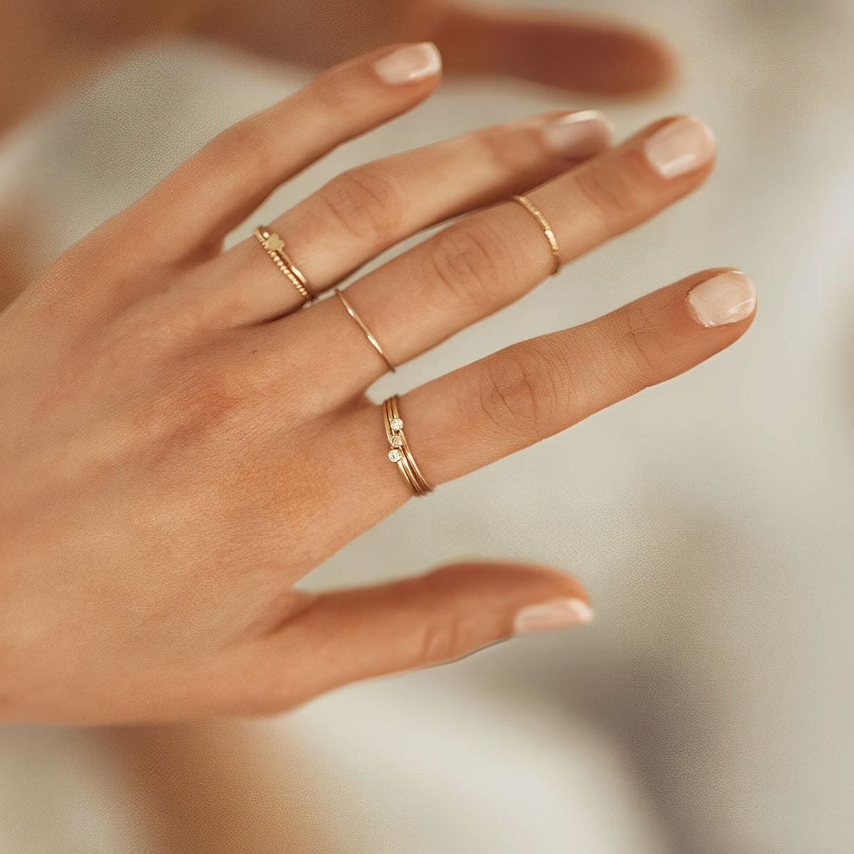 Birth Stone Stacker Rings