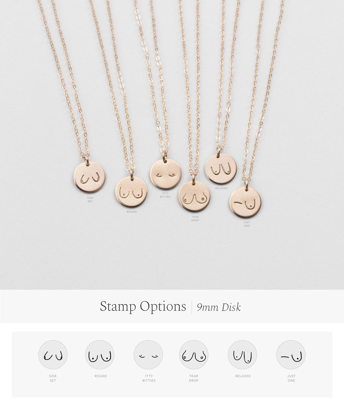 Boob Stamped Necklace