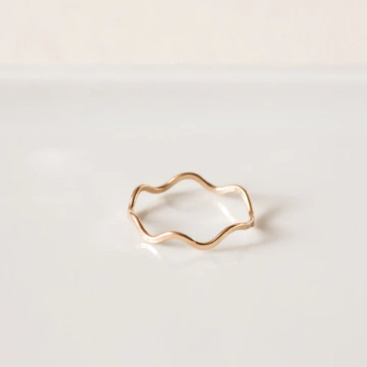 Wave Stacker Ring – 14k Gold-Filled