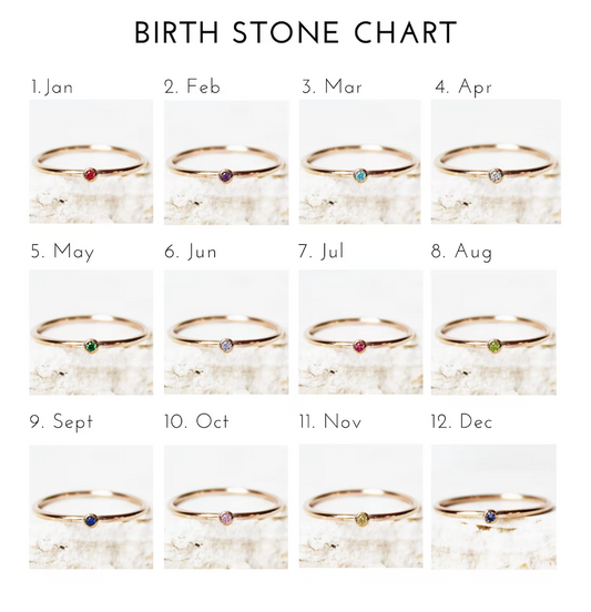 Birth Stone Stacker Rings